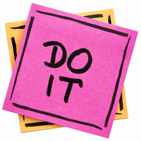 Do it motivational reminder note — Stock Photo, Image