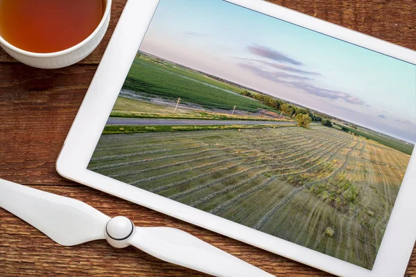 Paisaje rural de Nebraska en vista aérea — Foto de Stock