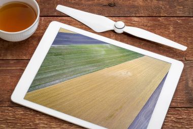 kırsal Nebraska soyut havadan görünümü