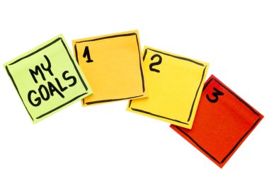 My goals - sticky note concept clipart
