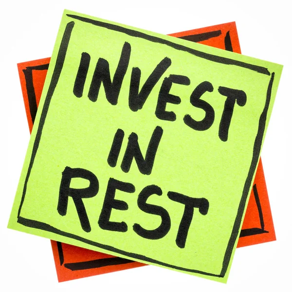 Investeren in rest herinnering of advies — Stockfoto