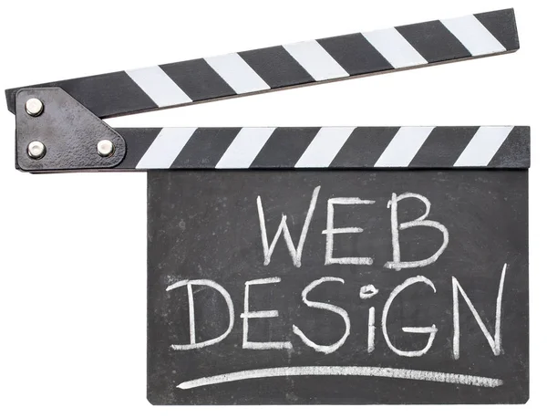 Web design tekst na clapboard — Zdjęcie stockowe