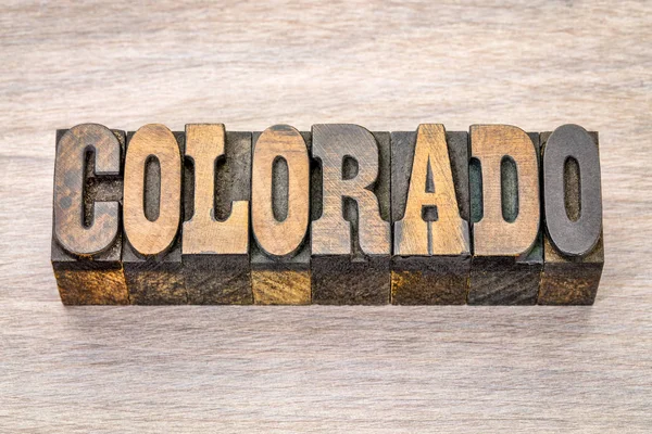 Colorado in vintage wood type — Stock Photo, Image