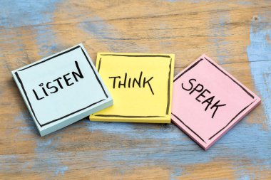 Dinle, düşünüyorum, tavsiye konuşmak