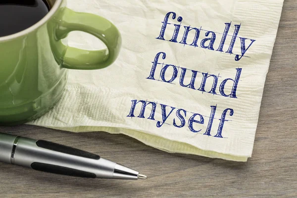 Finally found myself - self discovery concept — Stock Photo, Image