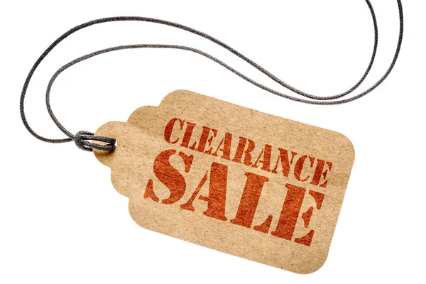 Clearance sale sign on isolated price tag — Stock Photo, Image