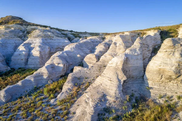 Castle Rock Kansas prairie - légifelvételek — Stock Fotó