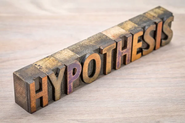 Hypothesis word abstract in wood type — Stock Photo, Image