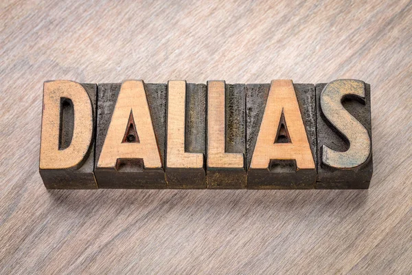 Dallas in vintage wood type — Stock Photo, Image