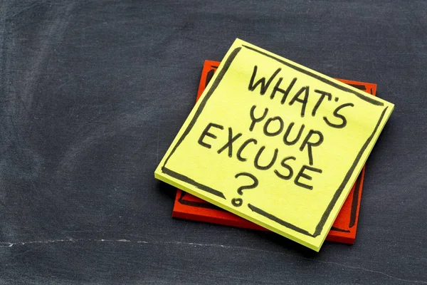 ¿Cuál es su excusa? ? — Foto de Stock