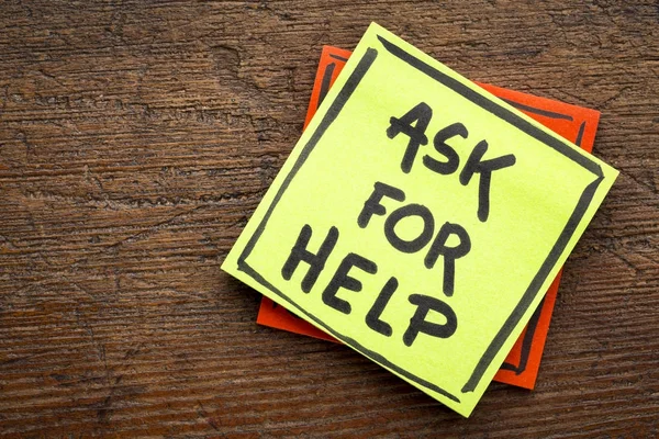 Vragen voor hulp, advies of herinnering — Stockfoto