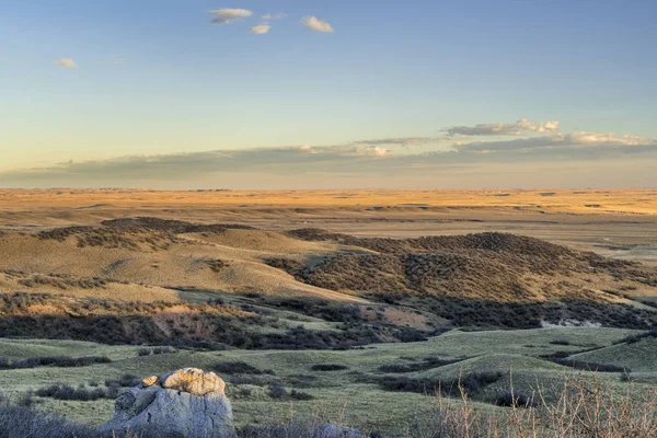 Solnedgång över prärien i norra Colorado — Stockfoto