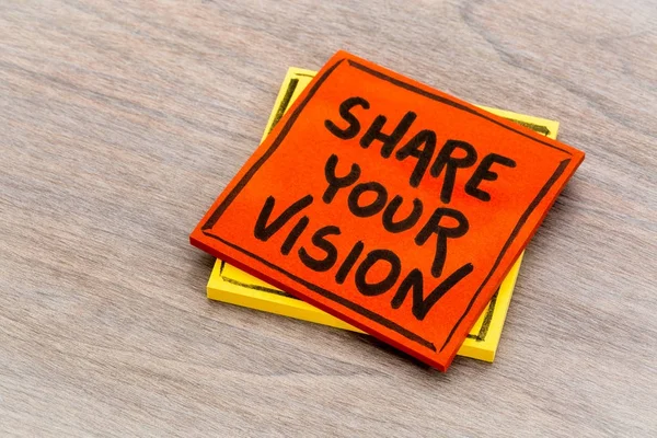 Share your vision reminder note — Stock Photo, Image