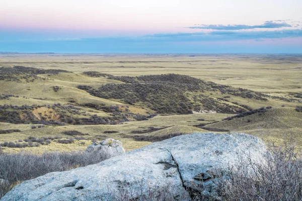 Crépuscule sur prairie dans le nord du Colorado — Photo