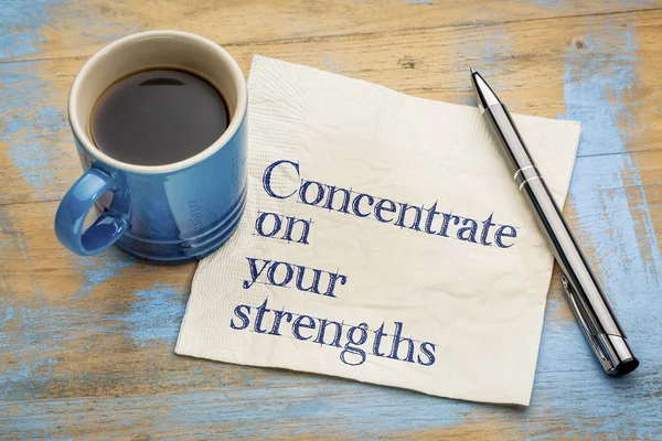 Concentrate on your strengths — Stock Photo, Image