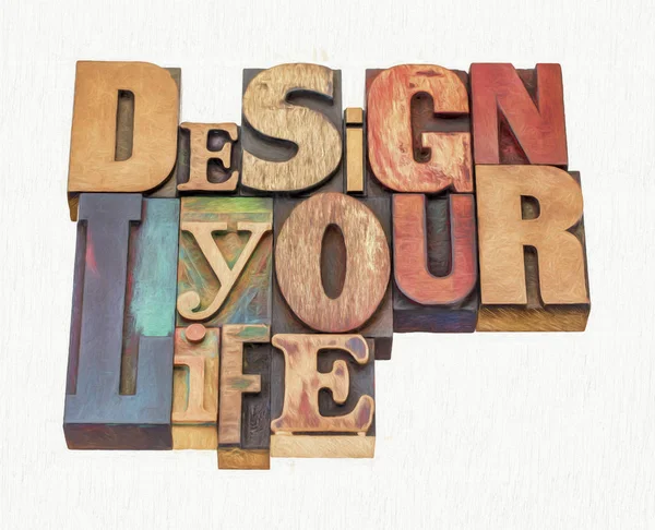 Design your life word abstract — Stock Photo, Image