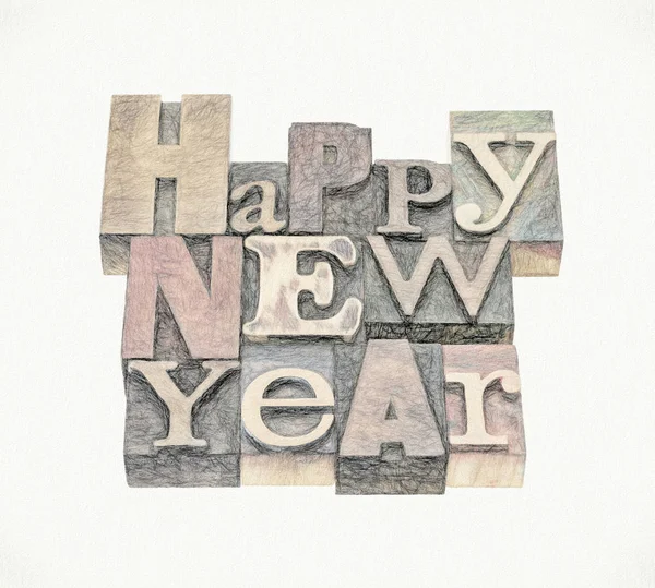 Feliz año nuevo tarjeta de felicitación —  Fotos de Stock