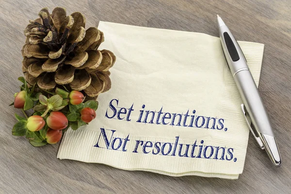 Establece intenciones. No resoluciones . — Foto de Stock