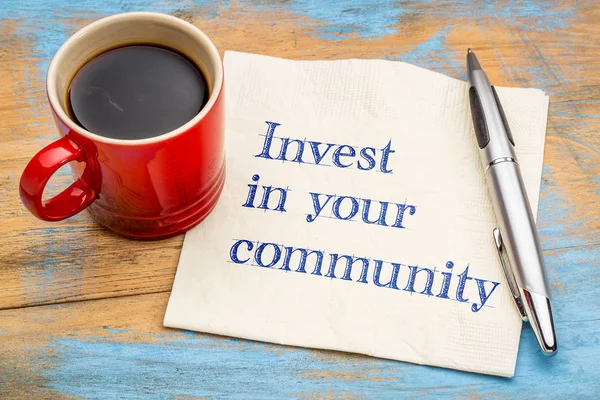 Investieren Sie in Ihre Gemeinschaft — Stockfoto