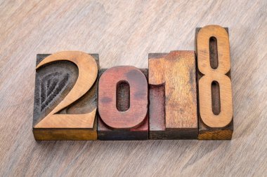 2018 yıl sayı soyut Tipo ağaç türü