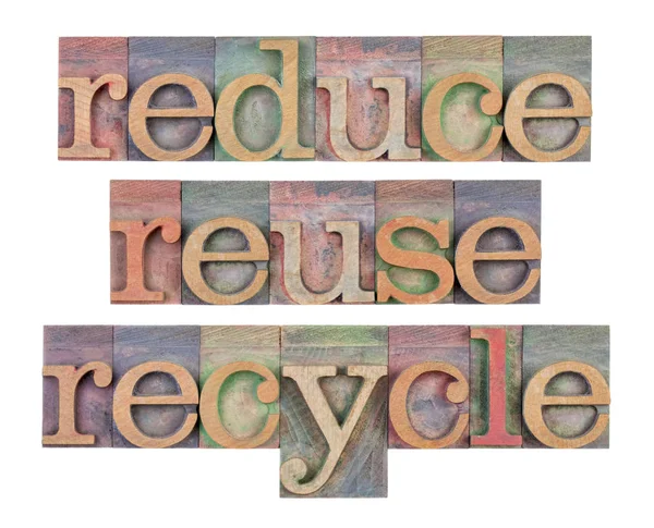 Reduce, reuse i recykling - ochrona zasobów — Zdjęcie stockowe