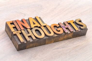 final thoughts word abstract typography clipart
