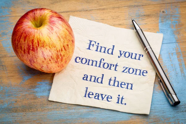 Find your comfort zome and then leave it — Stock Photo, Image