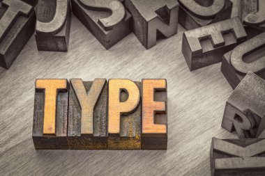 sözcük soyut Tipo ahşap yazın