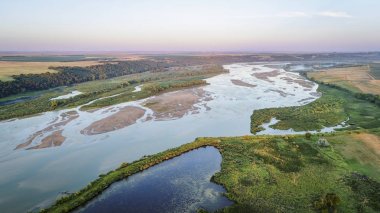 Niobrara Nehri Nebraska - havadan görünümü