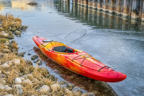 Winter kayaking in Colorado — Stock Photo, Image