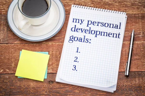 My personal development goals list — Stock Photo, Image