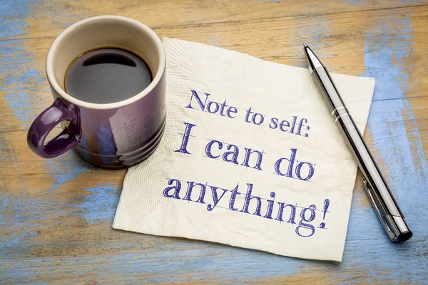 Self Not: her şeyi yapabilir! — Stok fotoğraf