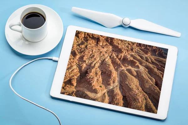 Canyon road - concepto de fotografía aérea —  Fotos de Stock