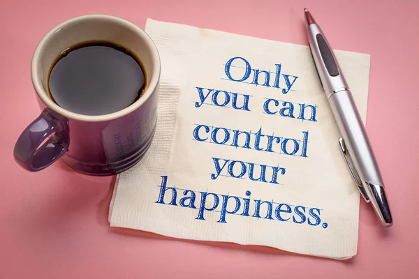 Sólo tú puedes controlar tu felicidad. —  Fotos de Stock