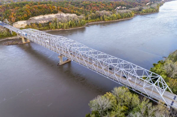 Vista aérea del puente del río Missouri — Foto de Stock