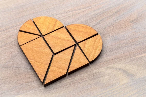 Heart tangram puzzle — Stock Photo, Image
