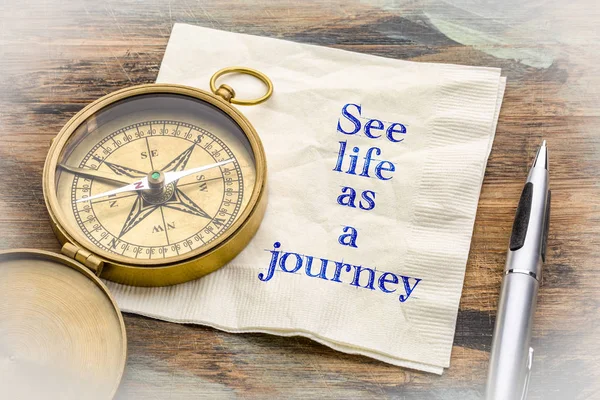 See life as a journey - text on napkin