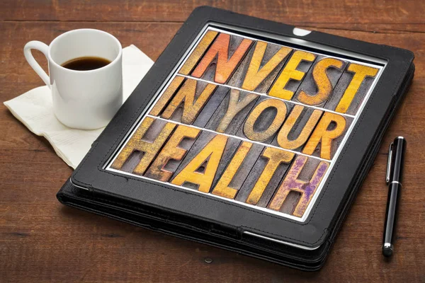 Investera i din hälsa koncept — Stockfoto
