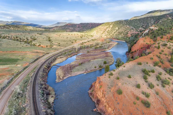 Верхняя Река Колорадо Ниже Маккоя Колорадо Вид Сверху — стоковое фото