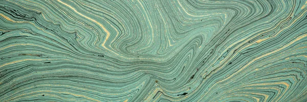 Sfondo di carta marmorizzata verde acqua — Foto Stock