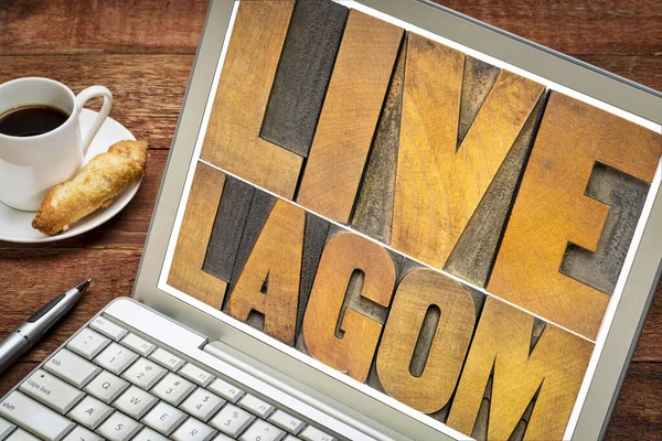 Live lagom word abstract in wood type — Stock Photo, Image