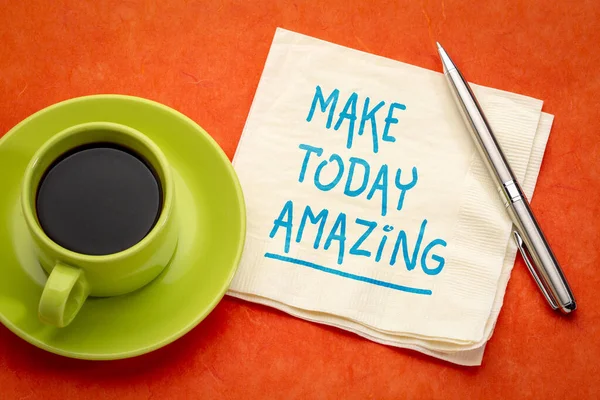 Make today amazing inspirational note — Stock Photo, Image