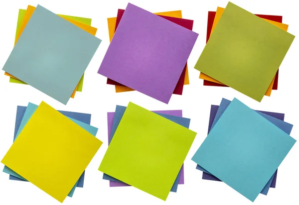 Conjunto de notas pegajosas coloridas recordatorio —  Fotos de Stock