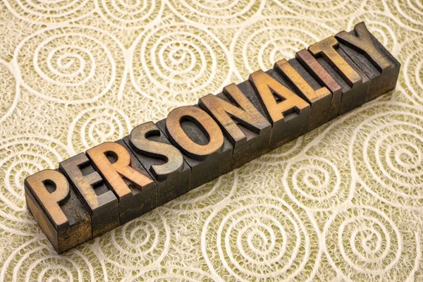 Personality word in wood type — Stock Photo, Image