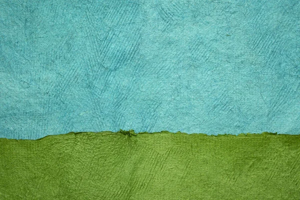 Grüne und blaue abstrakte bunte abstrakte Papierlandschaft — Stockfoto