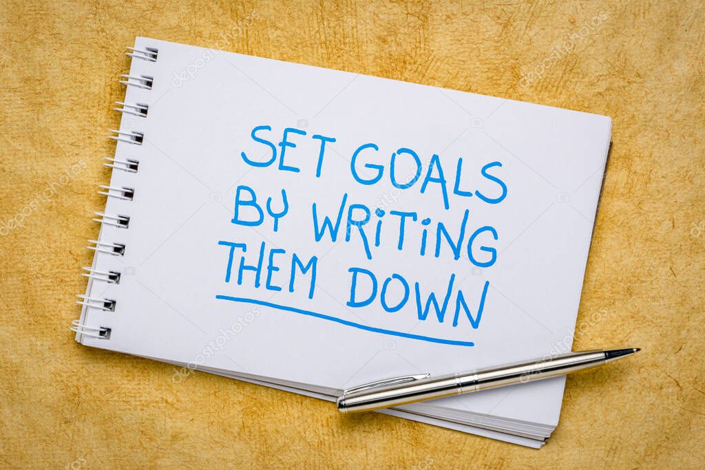 set goals by writing them down