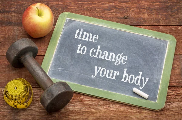 Время менять свое тело, концепцию фитнеса — стоковое фото