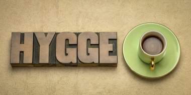 hygge word - Danimarka konforlu yaşam tarzı konsepti