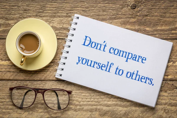 No te compares con los demás. — Foto de Stock