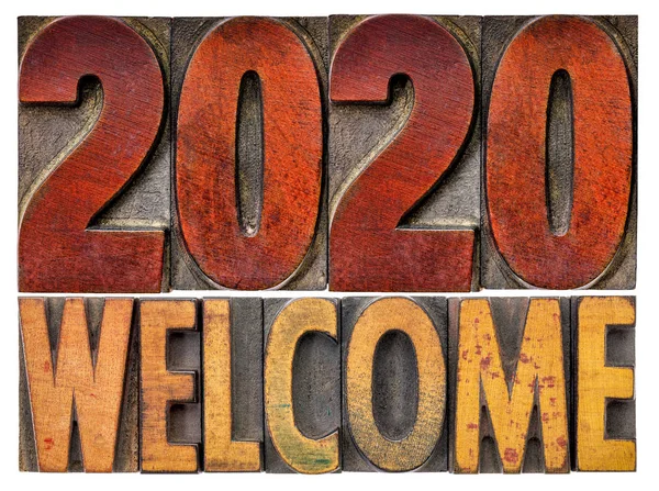 2020 καλωσόρισμα - Πρωτοχρονιά ευχετήρια κάρτα — Φωτογραφία Αρχείου